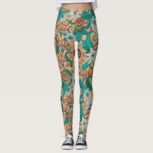 Sarilmak-Aprikose Leggings (Vorderseite)
