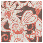 Sarilmak-Braunen-Kaminorange Stoff (Nahaufnahme)