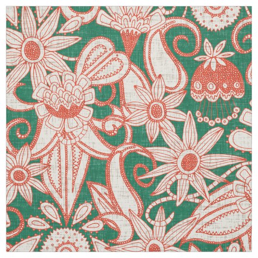 Sarilmak Palme-Feuerorange Stoff (Muster)