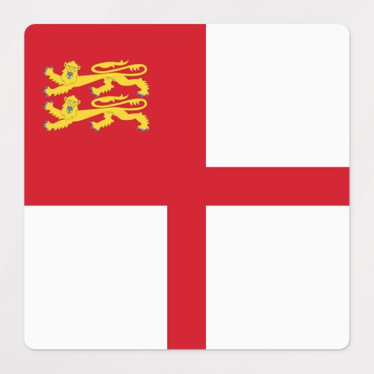 Sark Flag Etiketten (Design 2)
