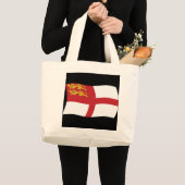 Sark Flag Tote Bag Jumbo Stoffbeutel (Vorderseite (Produkt))