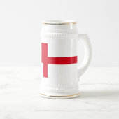 Sark-Flagge Bierglas (VorderseiteRechts)