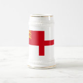 Sark-Flagge Bierglas (Mittel)