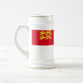 Sark-Flagge Bierglas (Links)