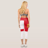 Sark-Flagge Capri Leggings (Rückseite)