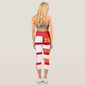 Sark-Flagge Capri Leggings (Rückseite)