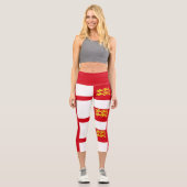 Sark-Flagge Capri Leggings (Vorderseite)