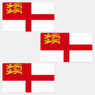 Sark-Flagge Etiketten