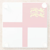 Sark-Flagge Glasuntersetzer (Rückseite)