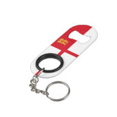 Sark-Flagge Mini Flaschenöffner (Rückseite Schrägansicht)