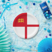 Sark-Flagge Pappteller (Party)