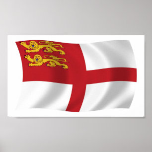 Sark-Flagge Poster Druck