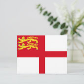 Sark-Flagge Postkarte (Stehend Vorderseite)
