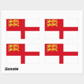 Sark-Flagge Rechteckiger Aufkleber (Blatt)