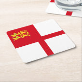 Sark-Flagge Rechteckiger Pappuntersetzer (angewinkelt)