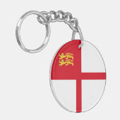 Sark-Flagge Schlüsselanhänger (Vorderseite links)