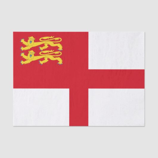 Sark-Flagge Seidenpapier (Vorderseite)