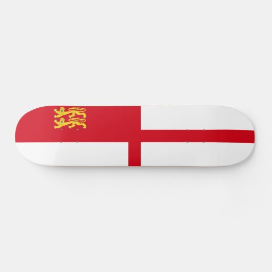 Sark-Flagge Skateboard (Horizontal)