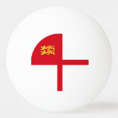 Sark-Flagge Tischtennisball (Rückseite)
