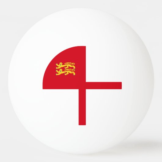 Sark-Flagge Tischtennisball (Vorderseite)