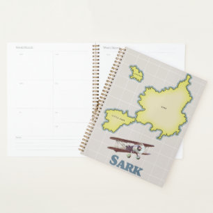 Sark Vintage-Stil Karte Planer