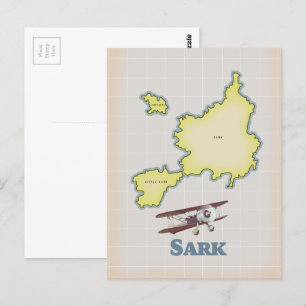 Sark Vintage-Stilkarte Postkarte