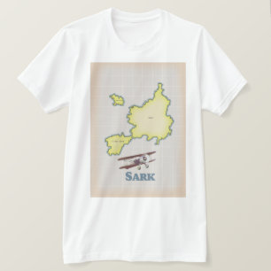 Sark Vintage-Stilkarte T-Shirt
