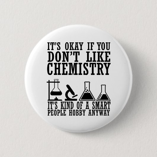 Sarkasmus-Chemie Button (Vorderseite)