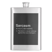 Sarkasmus-Definition Flachmann (Vorderseite)