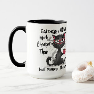 Sarkasmus & Einstellung Lustiges Katzenliebhaber-G Tasse