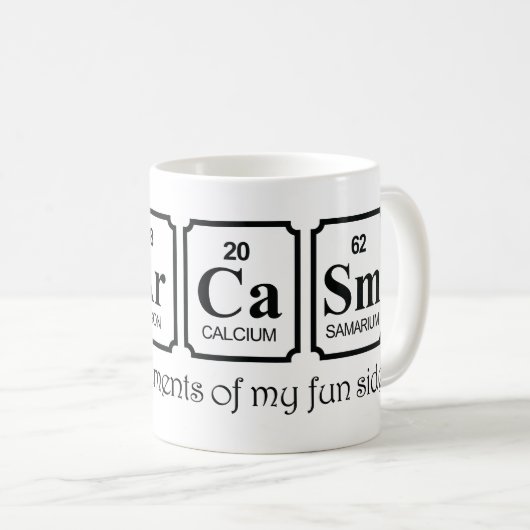 Sarkasmus-Elemente Kaffeetasse (VorderseiteRechts)