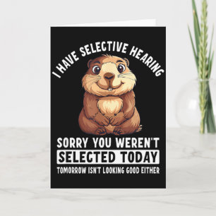 Sarkasmus Humor Murmeltier-Geschenk für Männer Fra Karte