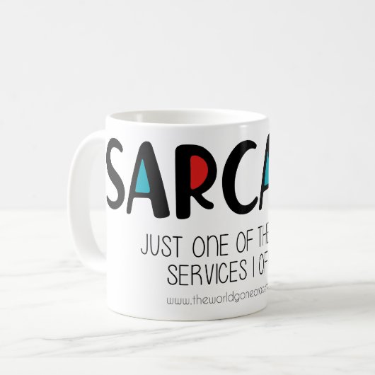 Sarkasmus Kaffeetasse (Vorderseite Links)
