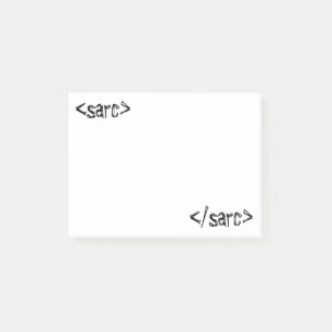 Sarkasmus Lustiger Code-Tag Post-it Klebezettel