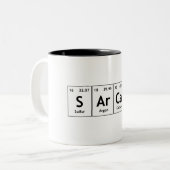 Sarkasmus-Periodensystem-Element-Wort-Chemie Zweifarbige Tasse (Vorderseite Links)