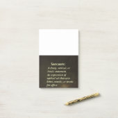 Sarkasmus Post-it Klebezettel (Auf Schreibtisch)