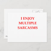 Sarkasmus Postkarte (Vorne/Hinten)