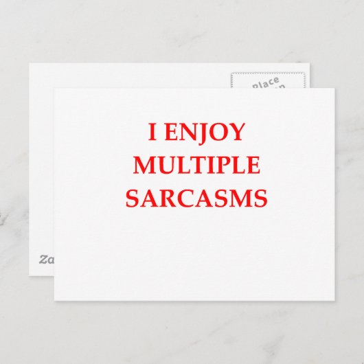 Sarkasmus Postkarte (Vorne/Hinten)