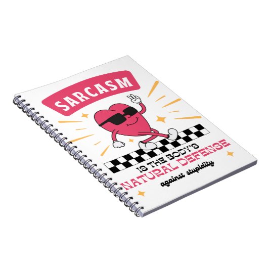 Sarkasmus-Retroherz Notizblock (Rechte Seite)