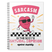 Sarkasmus-Retroherz Notizblock (Vorderseite)