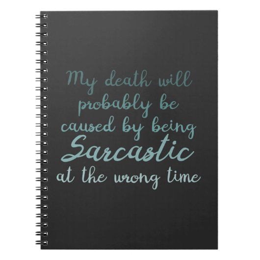 Sarkasmus-Tod lustig Notizblock (Vorderseite)
