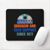 Sarkasmus und Tech-Support seit 1977 Lustiges Desi Mousepad (Mit Mouse)