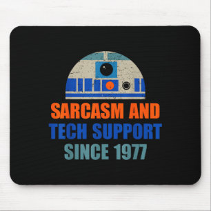 Sarkasmus und Tech-Support seit 1977 Lustiges Desi Mousepad