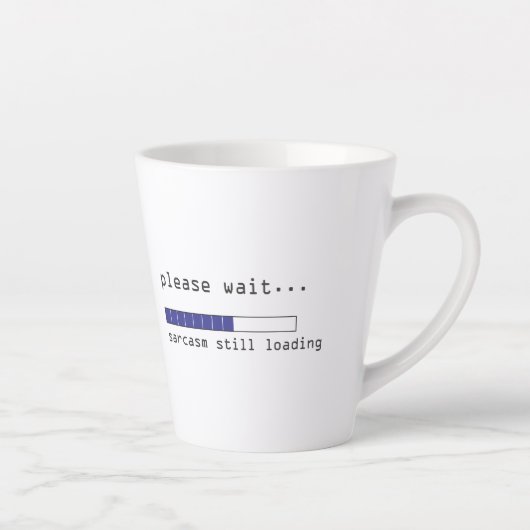 Sarkasmus wird noch geladen milchtasse (Rechts)