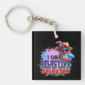 Sarkasmus Wortart Vogel selektives Hören Schlüsselanhänger (Vorderseite)