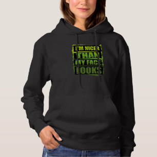Sarkasmus Zitat Vintage Ich bin netter als mein Ge Hoodie