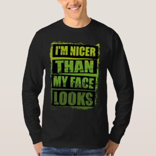 Sarkasmus-Zitat Vintage Ich bin netter als mein Ge T-Shirt