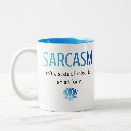 Sarkasmus Zweifarbige Tasse (Links)