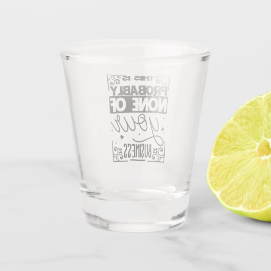 Sarkastik Schnapsglas (Rückseite)