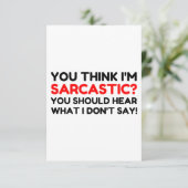 sarkastisch dankeskarte (Stehend Vorderseite)